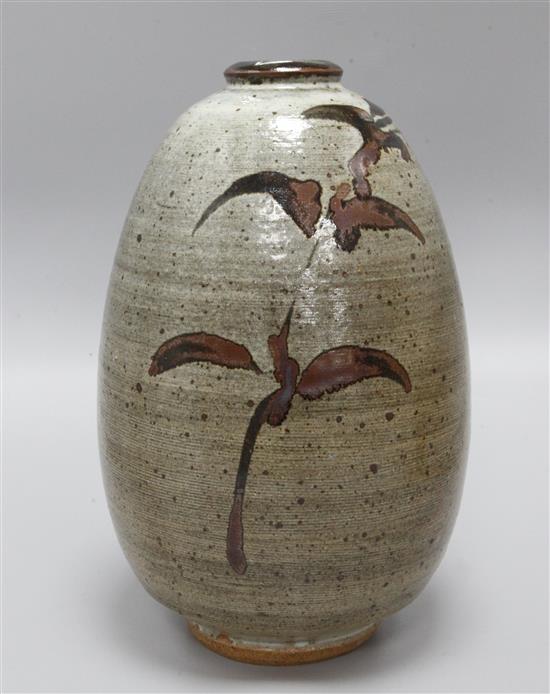 Philip Rogers (b.1951). A large Studio stoneware ovoid vase